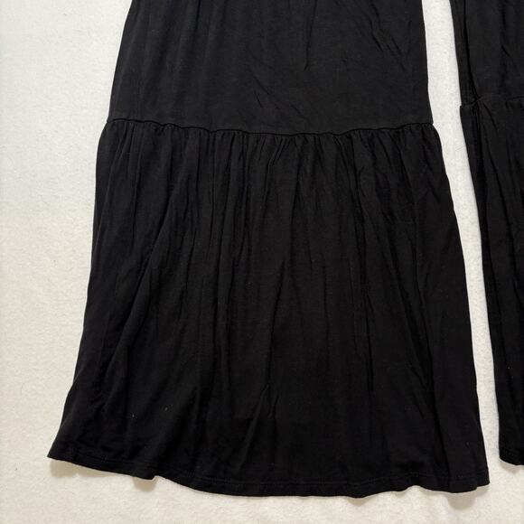 Fashion Nova Women's Medium Wide/Flared Leg Pants Black Stretch Funky Trousers - Picture 6 of 15